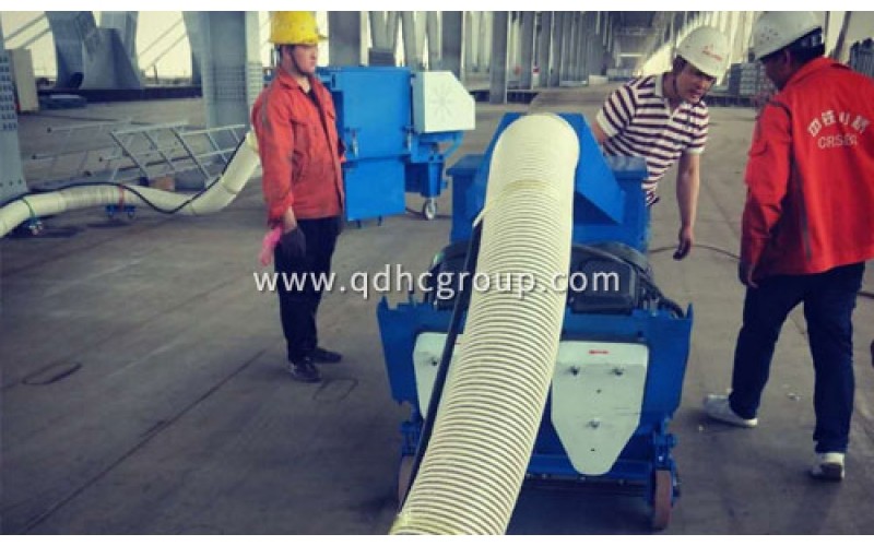 移動式拋丸機在甲板，鋼橋面等地面的清理應用